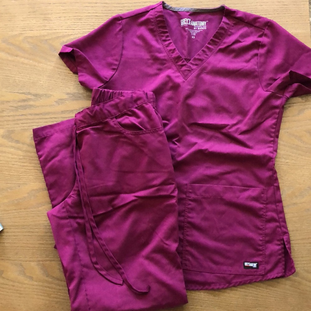 Greys anatomy scrubs set size xs